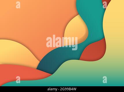 Arrière-plan abstrait moderne coloré dégradé fluide dynamique forme de couche. Illustration vectorielle Illustration de Vecteur