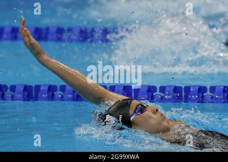 Tokyo, Japon. 25 juillet 2021. Yui Ohashi de Team Japan participe au programme féminin Medley de 400 m au Tokyo Aquatics Centre, lors des Jeux Olympiques d'été de Tokyo, au Japon, le dimanche 25 juillet 2021. Photo par Tasos Katopodis/UPI. Crédit : UPI/Alay Live News Banque D'Images