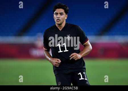 Yokohama, Japon. 25 juillet 2021. YOKOHAMA, JAPON - JUILLET 25: Nadiem Amiri d'Allemagne pendant le match du tournoi de football olympique de Mens de Tokyo 2020 entre l'Arabie Saoudite et l'Allemagne au stade Nissan le 25 juillet 2021 à Yokohama, Japon (photo de Pablo Morano/Orange Pictures) crédit: Orange pics BV/Alamy Live News Banque D'Images