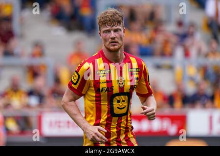 MECHELEN, BELGIQUE - JUILLET 25 : Ferdy Druijf de KV Mechelen lors du match Jupiler Pro League entre KV Mechelen et Royal Antwerp FC à AFAS Stadion le 25 juillet 2021 à Mechelen, Belgique (photo de Jeroen Meuwsen/Orange Pictures) Banque D'Images