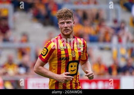 MECHELEN, BELGIQUE - JUILLET 25 : Ferdy Druijf de KV Mechelen lors du match Jupiler Pro League entre KV Mechelen et Royal Antwerp FC à AFAS Stadion le 25 juillet 2021 à Mechelen, Belgique (photo de Jeroen Meuwsen/Orange Pictures) Banque D'Images