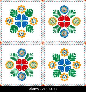 Seamless pattern design inspiré par la broderie traditionnelle Hongroise Illustration de Vecteur