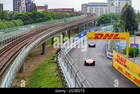 LONDRES, Royaume-Uni. 25 juillet 2021. Au cours de la ronde 13: 2021 Heineken London E-Prix au circuit Excel le dimanche 25 juillet 2021 à LONDRES, ANGLETERRE. Credit: Taka G Wu/Alay Live News Banque D'Images