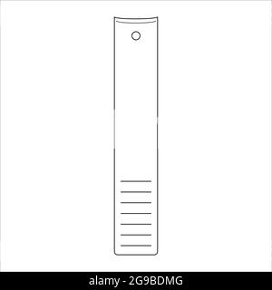 Coupe-ongles vecteur icône unique. Illustration de traits fins. Affiche de coupe manucure isolée sur fond blanc. Symbole du salon de manucure Illustration de Vecteur