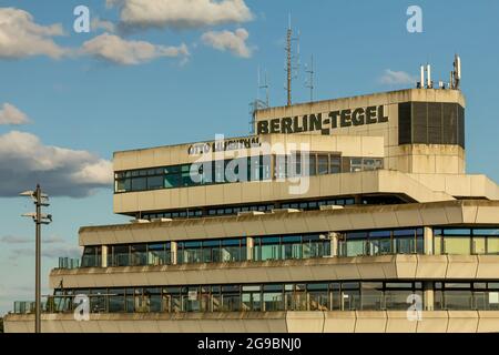 Berlin, Allemagne - 01 juillet 2018 : Berlin Tegel - Otto Lilienthal Airport terminal Building, TXL, EDDT Banque D'Images