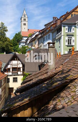 Vieille ville de Meersburg, Allemagne Banque D'Images