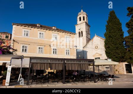 Eglise Saint-Nicolas, Cavtat, Riviera de Dubrovnik, côte dalmate, Croatie Banque D'Images