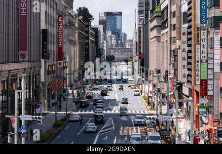 Une vue générale de Tokyo pendant les Jeux Olympiques de Tokyo en 2020 au Japon. Date de la photo: Lundi 26 juillet 2021. Banque D'Images