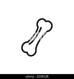 Illustration du vecteur isolé de l'icône de ligne osseuse. Clipart Illustration de Vecteur