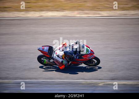 Circuito del Jarama, Madrid, Espagne. 24 juillet 2021. Championnat de vitesse InterAutonomic. Rookies Easy race. Banque D'Images