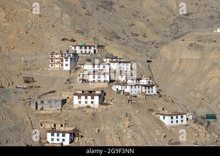 Dhankar Village, Spiti, Himachal Pradesh, Inde Banque D'Images