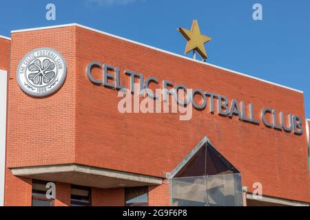 Club de football celtique , entrée principale, Parkhead, London Road, Glasgow, Écosse Banque D'Images