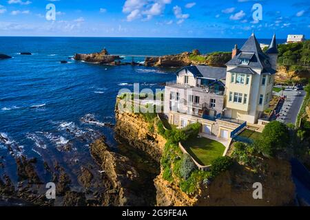France, Pyrénées-Atlantiques (64), pays Basque, Biarritz, villa Belza // France, Pyrénées-Atlantiques (64), pays Basque, Biarritz, villa Belza Banque D'Images
