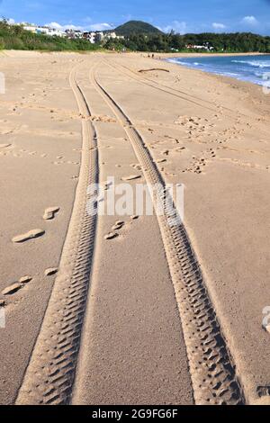 Kenting Beach à Taïwan. Pistes quad sur sable. Banque D'Images