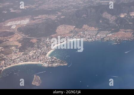 Les plages de Magaluf, Torrenova et Palmanova à Majorque, en Espagne Banque D'Images