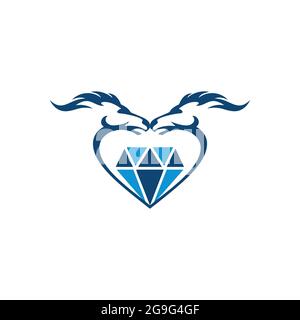 logo de cheval en forme de losange, motif vectoriel plat Illustration de Vecteur