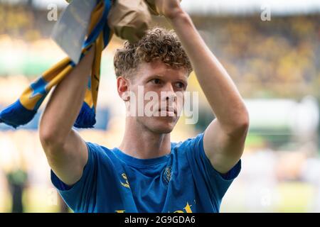 Broendby, Danemark. 25 juillet 2021. Christian Cappis de Broendby SI vu avant le 3F Superliga match entre Broendby IF et Viborg FF à Broendby Stadion à Broendby. (Crédit photo : Gonzales photo/Alamy Live News Banque D'Images