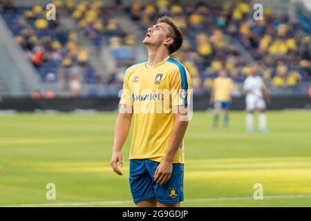 Broendby, Danemark. 25 juillet 2021. Mikael Uhre (11) de Broendby SI vu pendant le match 3F Superliga entre Broendby IF et Viborg FF à Broendby Stadion à Broendby. (Crédit photo : Gonzales photo/Alamy Live News Banque D'Images