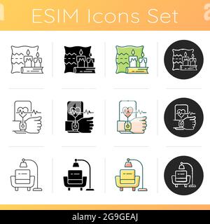 Ensemble d'icônes de tendances de style de vie Illustration de Vecteur