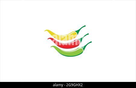 Icône vectorielle de piment fort jalapeno mexicain au design minimaliste Illustration de Vecteur