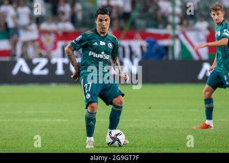 Josue Pesqueira de Legia en action pendant le match polonais PKO Ekstraklasa League entre Legia Warszawa et Wisla Plock au Maréchal Jozef Pilsudski Legia Warsaw Municipal Stadium.final score; Legia Warszawa 1:0 Wisla Plock. (Photo de Mikolaj Barbanell / SOPA Images / Sipa USA) Banque D'Images