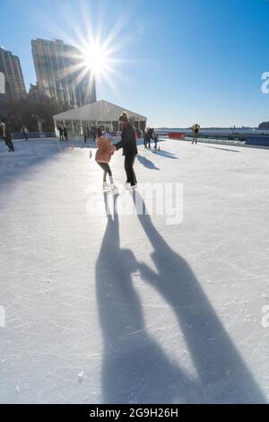 La patinoire Brookfield place au milieu de la pandémie de COVID-19 le 2021 hiver. Banque D'Images