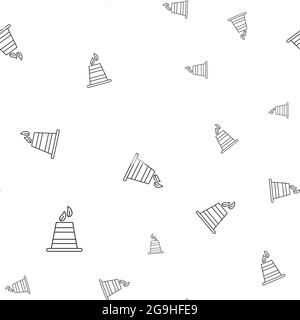 Motif transparent d'icônes écologiques. Tuyau d'usine avec émissions de dépliants. Isolé sur fond blanc. Illustration vectorielle. Banque D'Images