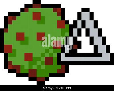 Particule de variante Delta du coronavirus du pixel - vecteur, isolée Illustration de Vecteur