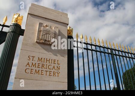 cimetière militaire américain (marin de saint-mihiel) à thiaucourt-regniville en lorraine (france) Banque D'Images