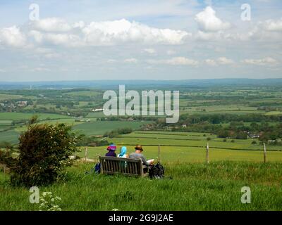 South Downs à Firle près de Lewes, Sussex. Banque D'Images