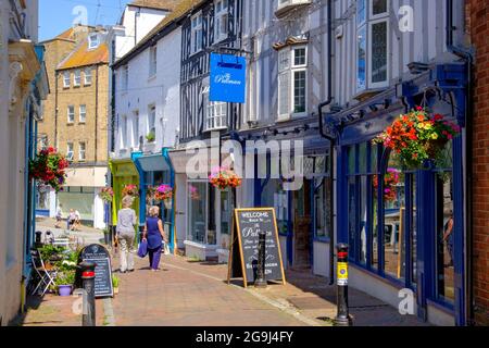 Church Street, Folkestone. Kent, Royaume-Uni Banque D'Images