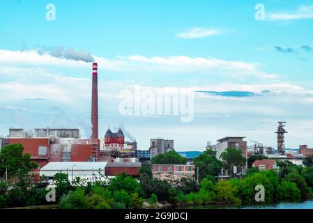 Le Essity (ancienne usine SCA) à Mannheim, Allemagne Banque D'Images