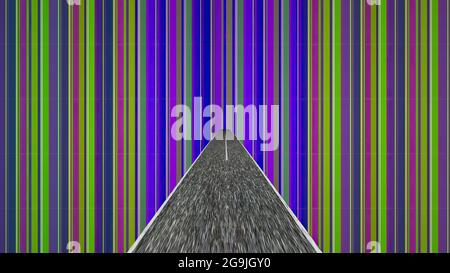 Conduire vers le monde de l'illusion Banque D'Images