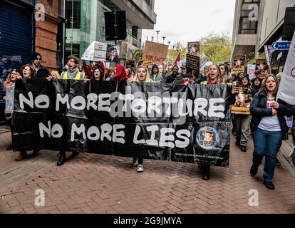 Journée mondiale des animaux dans les laboratoires, Birmingham City Centre, Royaume-Uni, 29 avril 2017 Banque D'Images