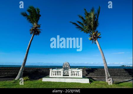 Mémorial allemand à Apia, Samoa, Upolo, Pacifique Sud Banque D'Images