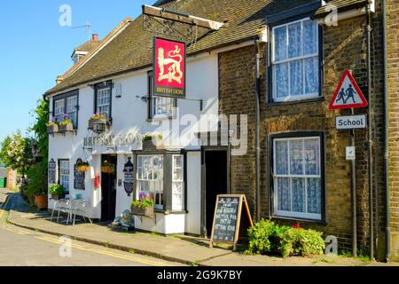 Le pub British Lion, Folkestone, Kent, Royaume-Uni Banque D'Images