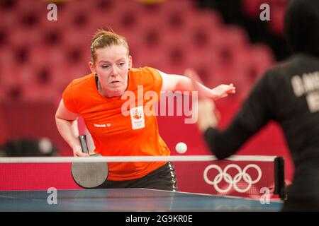 Tokyo, Japon. 27 juillet 2021. TOKYO, JAPON - JUILLET 27: Britt Eerland des pays-Bas en compétition avec des célibataires féminins Round 3 lors des Jeux Olympiques de Tokyo 2020 au Tokyo Metropolitan Gymnasium le 27 juillet 2021 à Tokyo, Japon (photo de Ronald Hoogendoorn/Orange Pictures) NOCNSF Credit: Orange pics BV/Alay Live News Banque D'Images