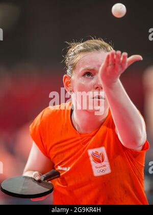 Tokyo, Japon. 27 juillet 2021. TOKYO, JAPON - JUILLET 27: Britt Eerland des pays-Bas en compétition avec des célibataires féminins Round 3 lors des Jeux Olympiques de Tokyo 2020 au Tokyo Metropolitan Gymnasium le 27 juillet 2021 à Tokyo, Japon (photo de Ronald Hoogendoorn/Orange Pictures) NOCNSF Credit: Orange pics BV/Alay Live News Banque D'Images