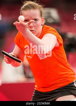 Tokyo, Japon. 27 juillet 2021. TOKYO, JAPON - JUILLET 27: Britt Eerland des pays-Bas en compétition avec des célibataires féminins Round 3 lors des Jeux Olympiques de Tokyo 2020 au Tokyo Metropolitan Gymnasium le 27 juillet 2021 à Tokyo, Japon (photo de Ronald Hoogendoorn/Orange Pictures) NOCNSF Credit: Orange pics BV/Alay Live News Banque D'Images