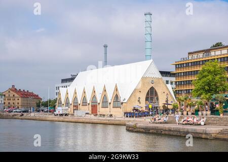 Vue panoramique sur la célèbre Fish Church de Göteborg, Suède Banque D'Images