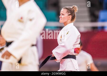 Tokyo, Japon. 27 juillet 2021. TOKYO, JAPON - JUILLET 27: Juul Franssen des pays-Bas en compétition sur le judo lors des Jeux Olympiques de Tokyo 2020 au Nippon Budokan le 27 juillet 2021 à Tokyo, Japon (photo de Yannick Verhoeven/Orange Pictures) NOCNSF crédit: Orange pics BV/Alay Live News Banque D'Images