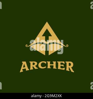 Initiale de la lettre de symbole Archer A. Illustration de Vecteur