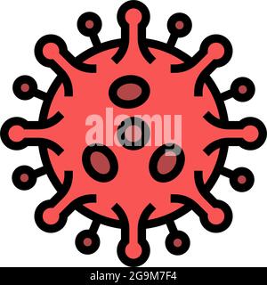 anticorps attaquant virus couleur icône vecteur. anticorps attaquant virus signe. symbole isolé illustration Illustration de Vecteur