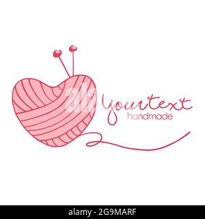 Tailleur couture Vintage Love Knitting logo mode Retro idées simples Vector Design Template Illustration de Vecteur