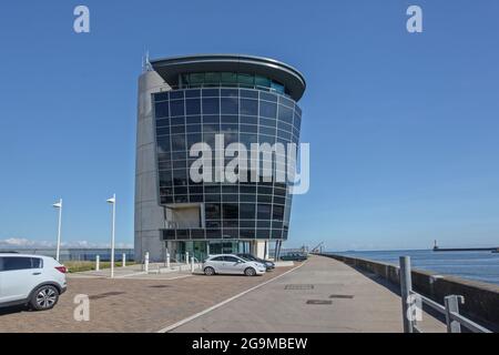 L'architecture vernaculaire de Footdee - un village de pêcheurs historique dans le port d'Aberdeen, en Écosse. Banque D'Images