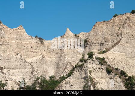 Ces collines de sable sont typiques pour le district bulgare de Melnik Banque D'Images