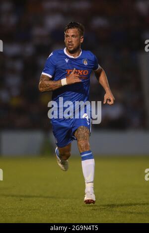 Luke Chambers of Colchester United - Colchester United contre Tottenham Hotspur, pré-saison amicale, JobServe Community Stadium, Colchester, Royaume-Uni - 21 juillet 2021 Banque D'Images