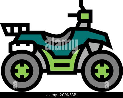 chasse atv couleur icône vecteur. chasse atv signe. isolé symbole illustration Illustration de Vecteur