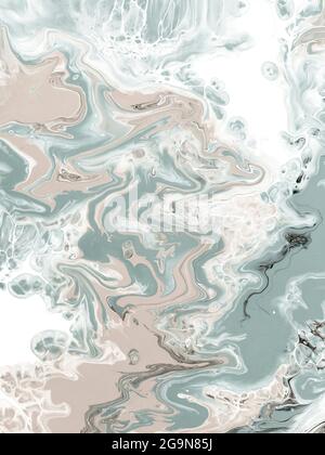 Arrière-plan abstrait peint à la main avec des couleurs pastel, de l'art fluide, de la texture de marbre, de l'océan abstrait, de la peinture acrylique sur toile. Art moderne Conte Banque D'Images