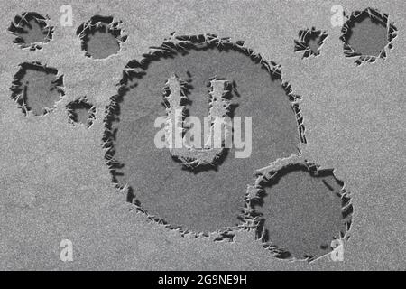 Vitamine U santé symbole, vitamine concept, S méthylméthionine, robuste, fond argenté Banque D'Images